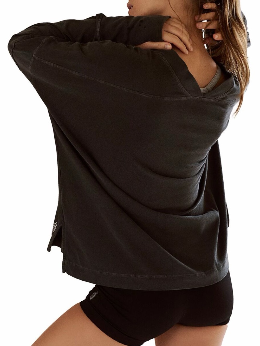 Free People Movement All Star Layer in Faded or Washed Black Size Medium - Picture 3 of 9